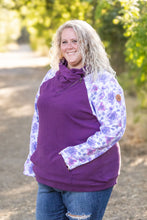 Load image into Gallery viewer, IN STOCK Zoey ZipCowl - Plum and Purple Floral FINAL SALE