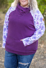 Load image into Gallery viewer, IN STOCK Zoey ZipCowl - Plum and Purple Floral FINAL SALE