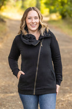 Load image into Gallery viewer, IN STOCK Quinn ZipUp Cowl - Black | Women&#39;s Hoodie