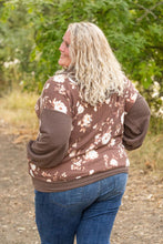 Load image into Gallery viewer, IN STOCK Ramona Ribbed Floral Zip Up - Brown FINAL SALE