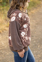 Load image into Gallery viewer, IN STOCK Ramona Ribbed Floral Zip Up - Brown FINAL SALE