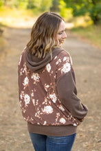 Load image into Gallery viewer, IN STOCK Ramona Ribbed Floral Zip Up - Brown FINAL SALE