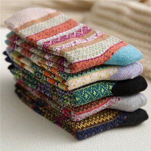 Bohemian Style Wool-Blend Socks