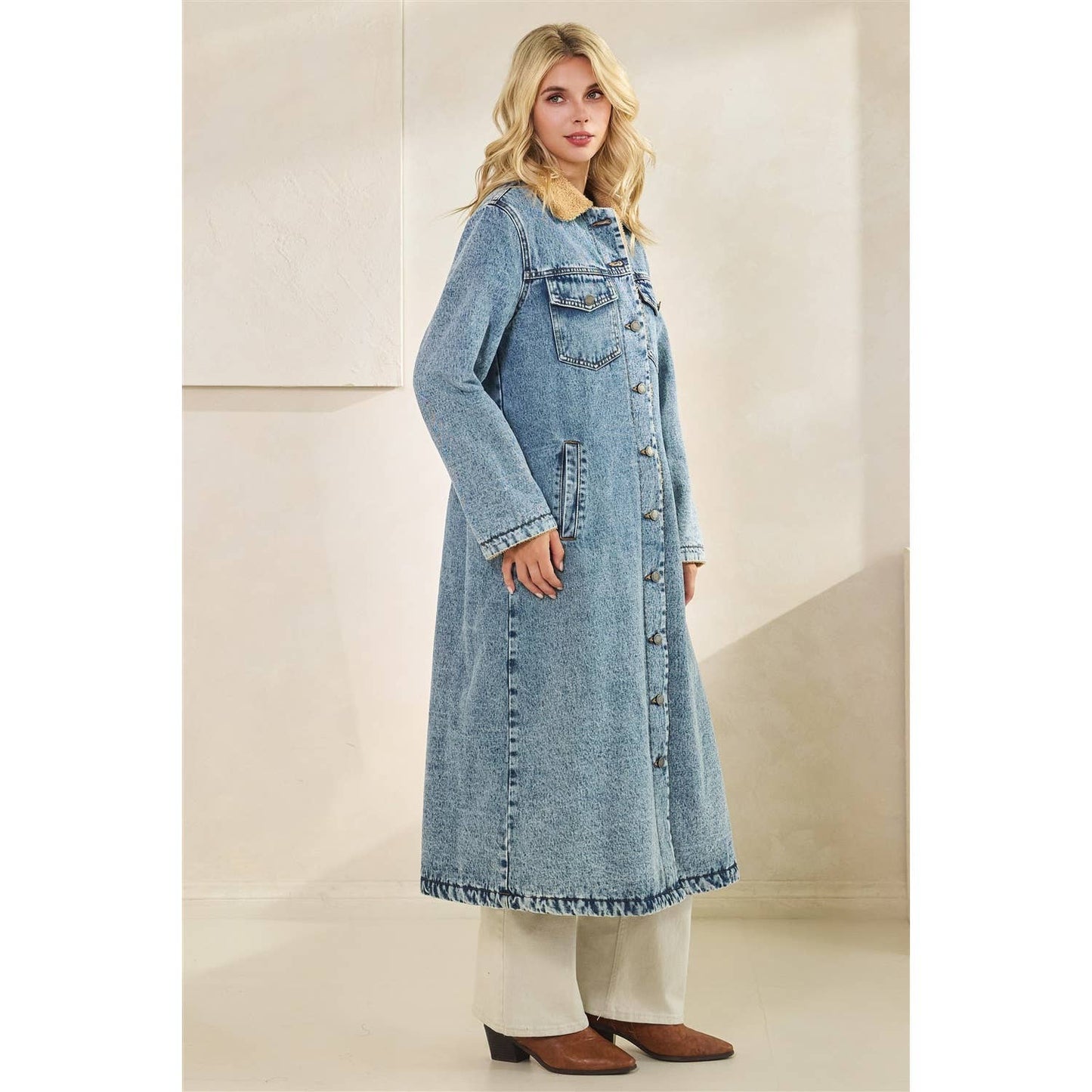 Colorado Lined Long Denim Jacket