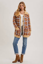 Load image into Gallery viewer, Sweater Weather Plaid Sherpa Cardigan