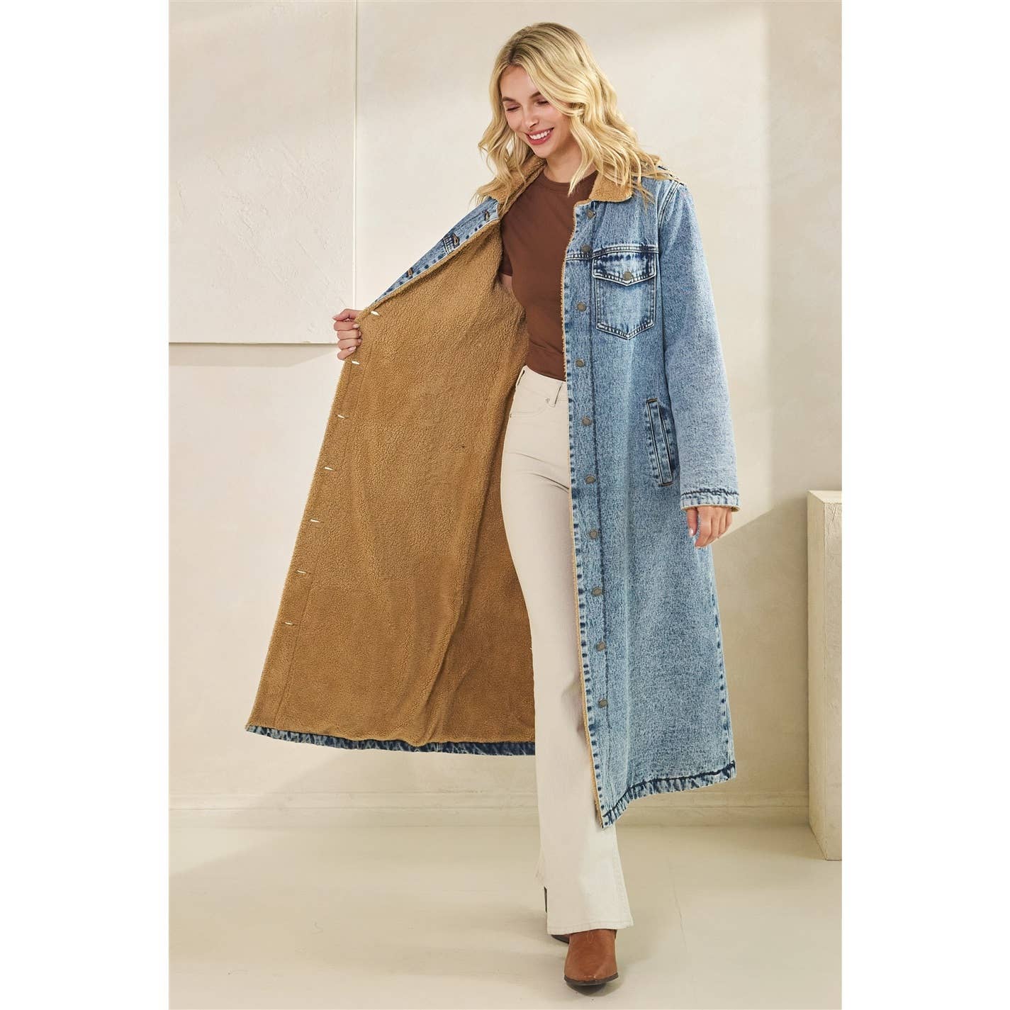 Colorado Lined Long Denim Jacket