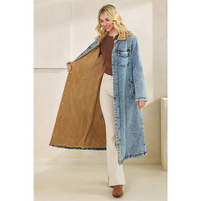Colorado Lined Long Denim Jacket