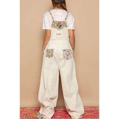 POL August Floral Overalls