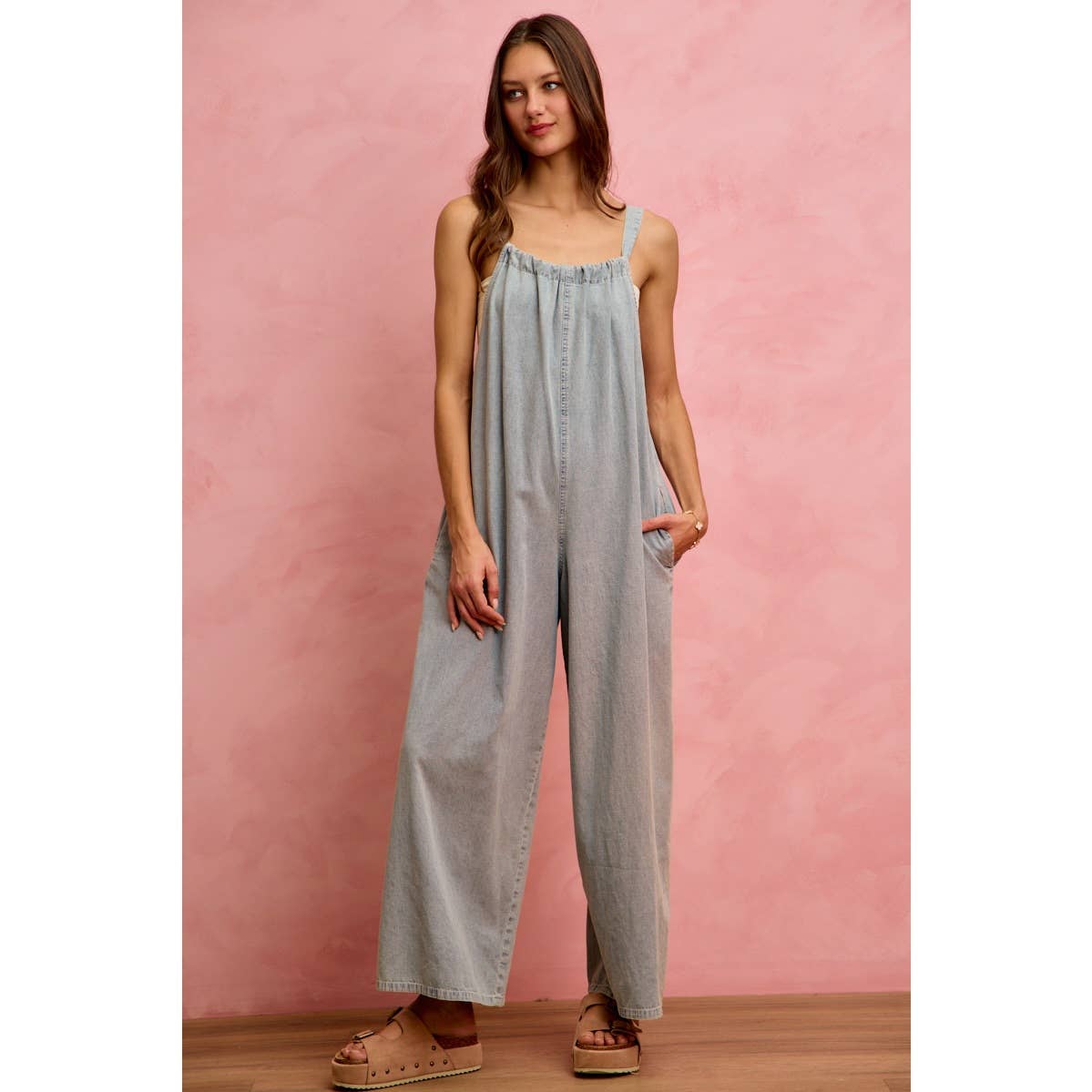 Tied & True Denim Romper