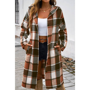 Emmy Flannel Plaid Long Jacket