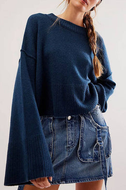 Betsy Flare Sweater- Navy