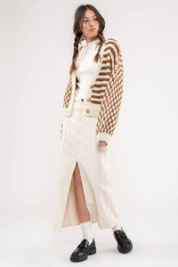 Blair Check & Stripe Cardigan