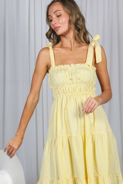 Mary Jane Maxi Dress- Yellow
