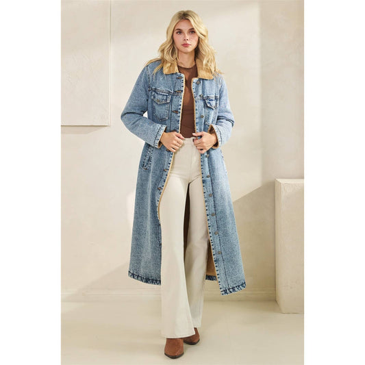Colorado Lined Long Denim Jacket