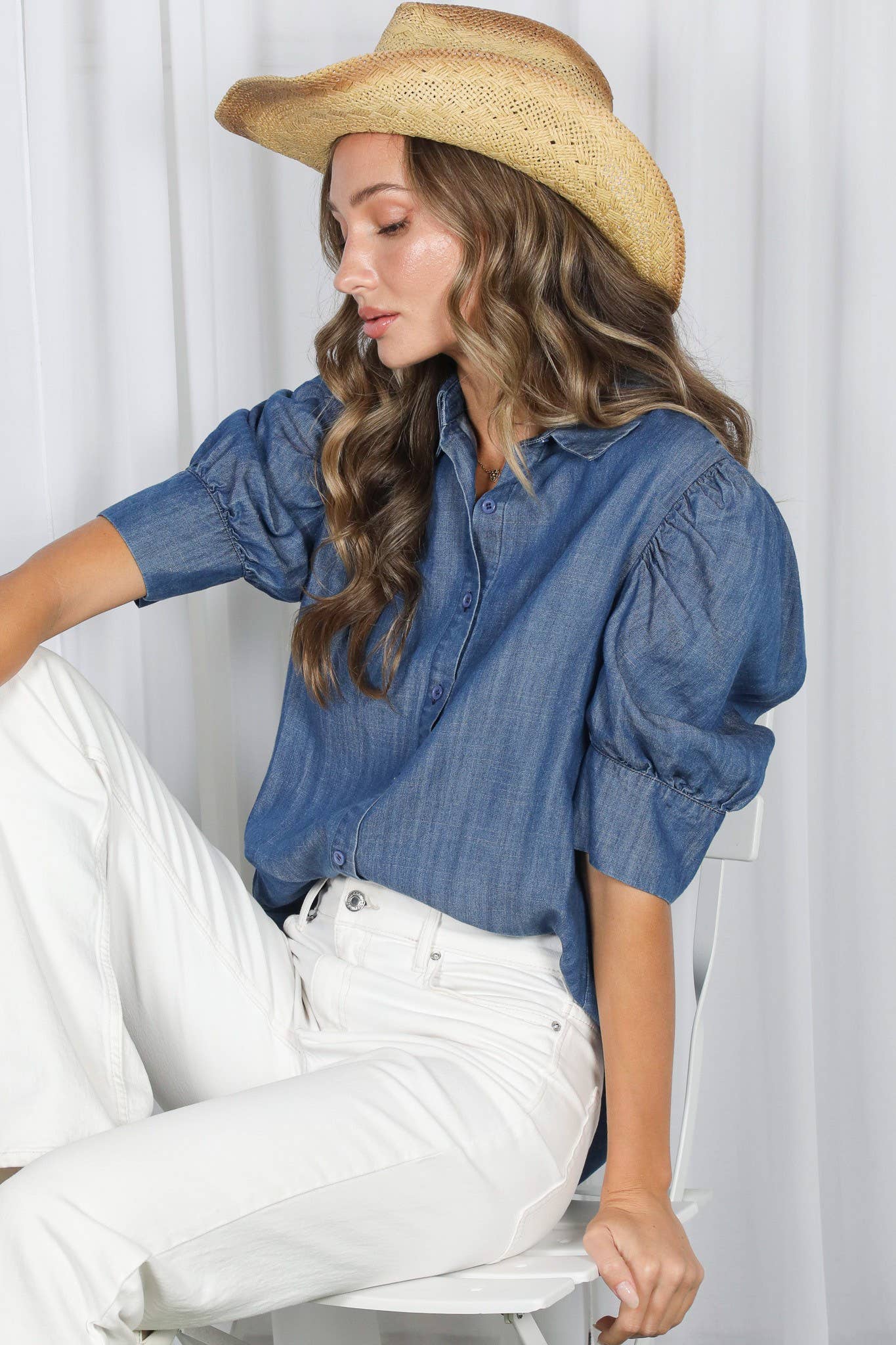 Tencel Chambray Top