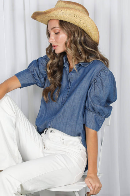 Tencel Chambray Top