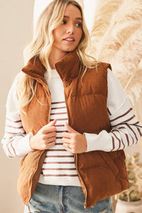 Hana Corded Puffer Vest