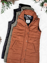 Load image into Gallery viewer, IN STOCK Harlow Long Vest - Cinnamon