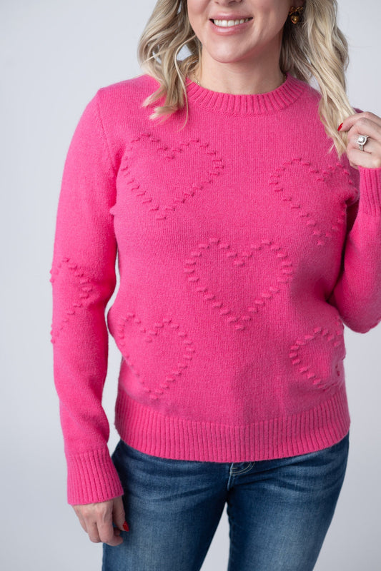 Be Mine Sweater Bright Pink