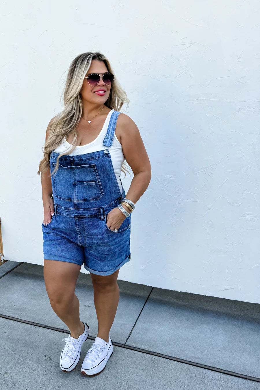 Blakeley Kaci Short Denim Overalls