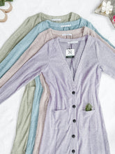 Load image into Gallery viewer, IN STOCK Colbie Ribbed Cardigan - Dusty Blue