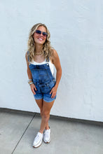 Load image into Gallery viewer, Blakeley Kaci Short Denim Overalls