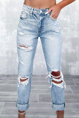 Cuffed Light Denim