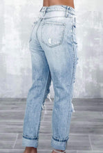 Load image into Gallery viewer, Cuffed Light Denim