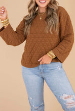 Load image into Gallery viewer, Quilted Pullover- Chestnut