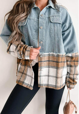 Britton Plaid & Denim Jacket