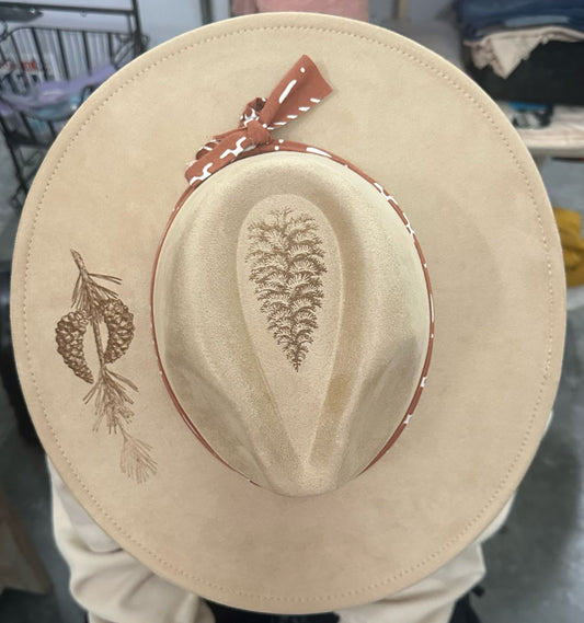 Shady Pines Burnt Western Hat 