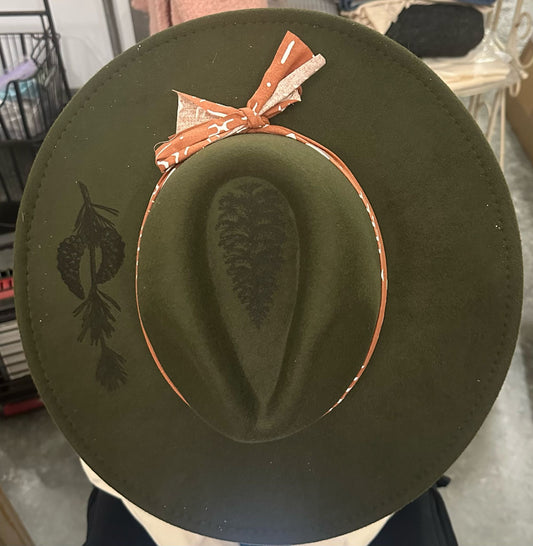 Shady Pines Burnt Western Hat 