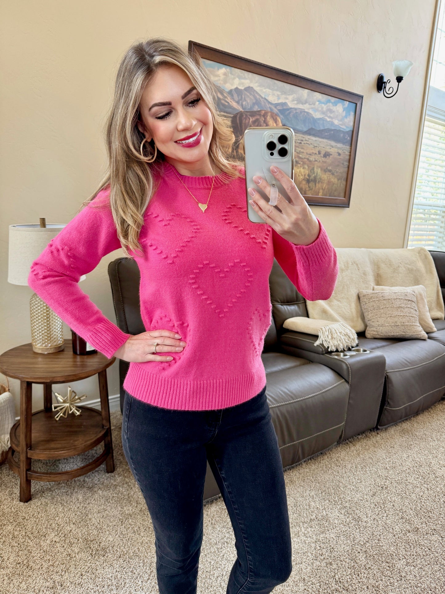 Be Mine Sweater Bright Pink