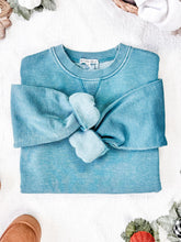 Load image into Gallery viewer, IN STOCK Vintage Wash Pocket Pullover - Teal