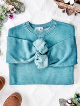 Load image into Gallery viewer, IN STOCK Vintage Wash Pocket Pullover - Teal