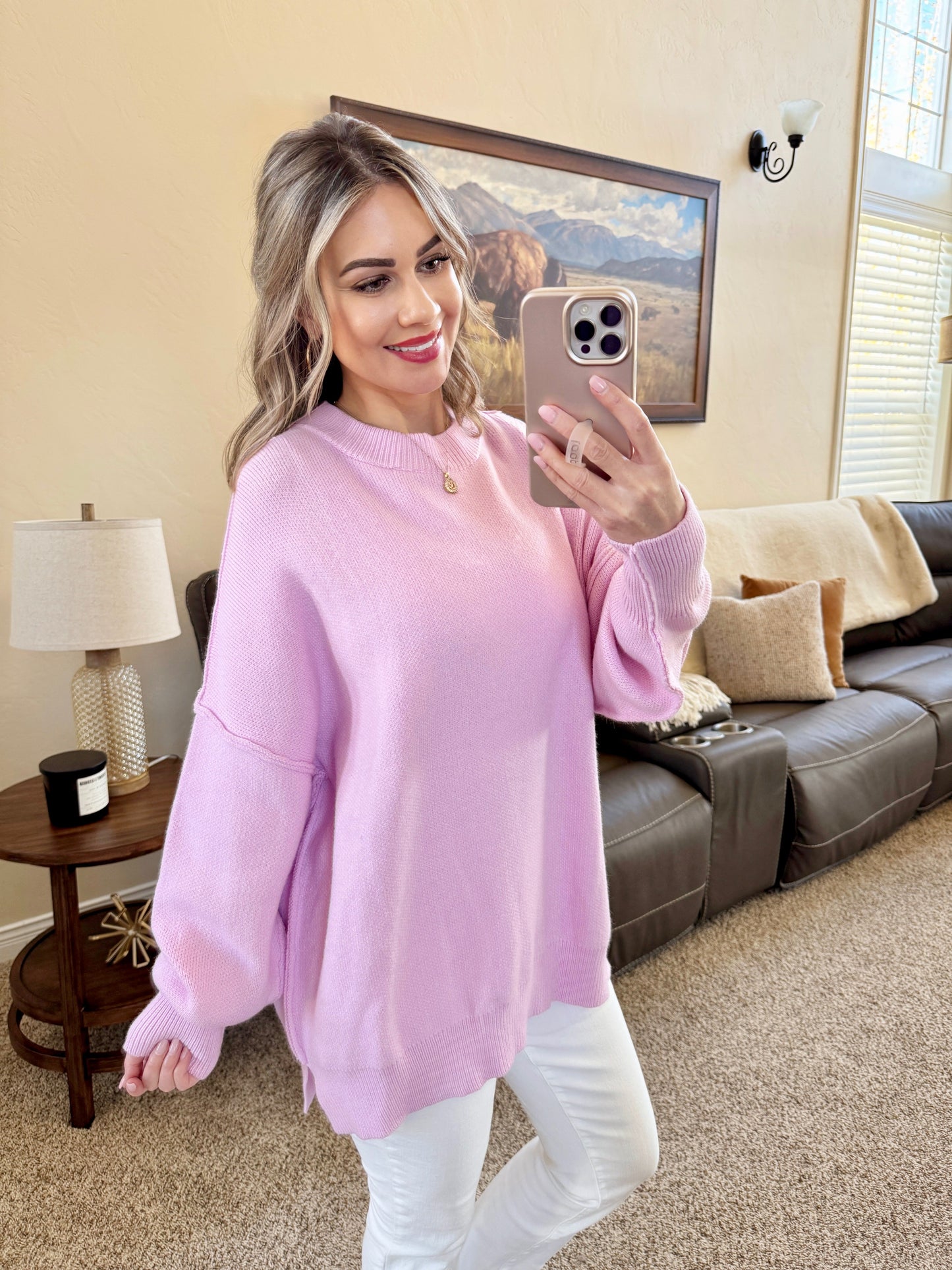 Aurora Cozy Sweater - Pink