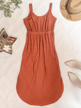 Load image into Gallery viewer, IN STOCK Reagan Ribbed Midi Dress - Rust | Women&#39;s Dress FINAL SALE