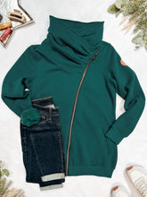 Load image into Gallery viewer, IN STOCK Quinn ZipUp Cowl - Evergreen | Women&#39;s Hoodie