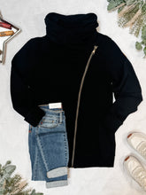 Load image into Gallery viewer, IN STOCK Quinn ZipUp Cowl - Black | Women&#39;s Hoodie