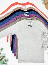 Load image into Gallery viewer, IN STOCK Larissa Long Sleeve - Light Grey | Women&#39;s V-Neck Top