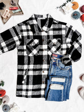 Load image into Gallery viewer, IN STOCK Norah Plaid Shacket - Classic Black and White | Women&#39;s Shacket