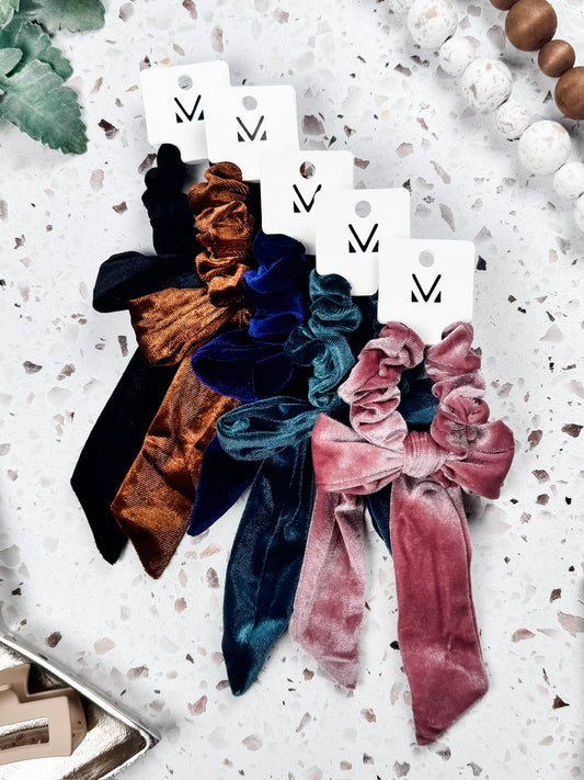 Velvet Bow Scrunchie