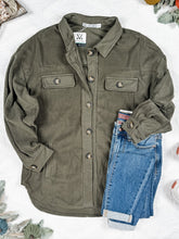 Load image into Gallery viewer, IN STOCK Jordan Shacket - Olive FINAL SALE