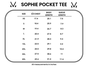 IN STOCK Sophie Pocket Tee - Blue FINAL SALE