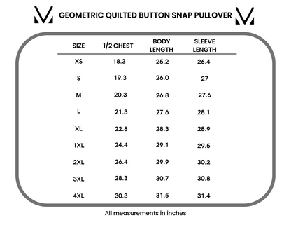 Geometric Button Snap Pullover - Sage