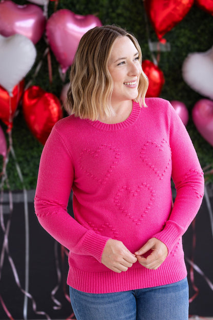 Be Mine Sweater Bright Pink