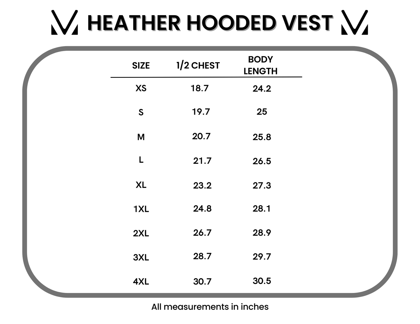 Heather Hooded Vest - Black