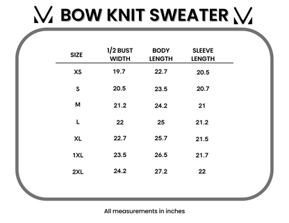 Bethany Bow Knit Sweater - Light Pink