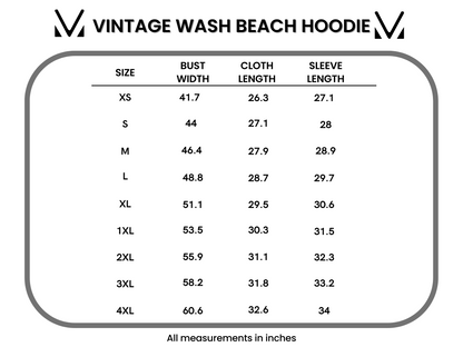 IN STOCK Vintage Wash Beach Hoodie - Nautical Navy