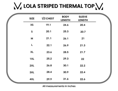 IN STOCK Lola Striped Thermal Top - Grey